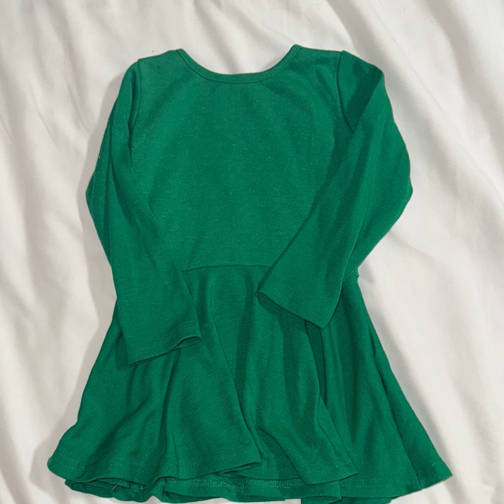 NWOT Green Long Sleeve Twirl Dress Girls Size 98 (Approx. 2-3 Years)